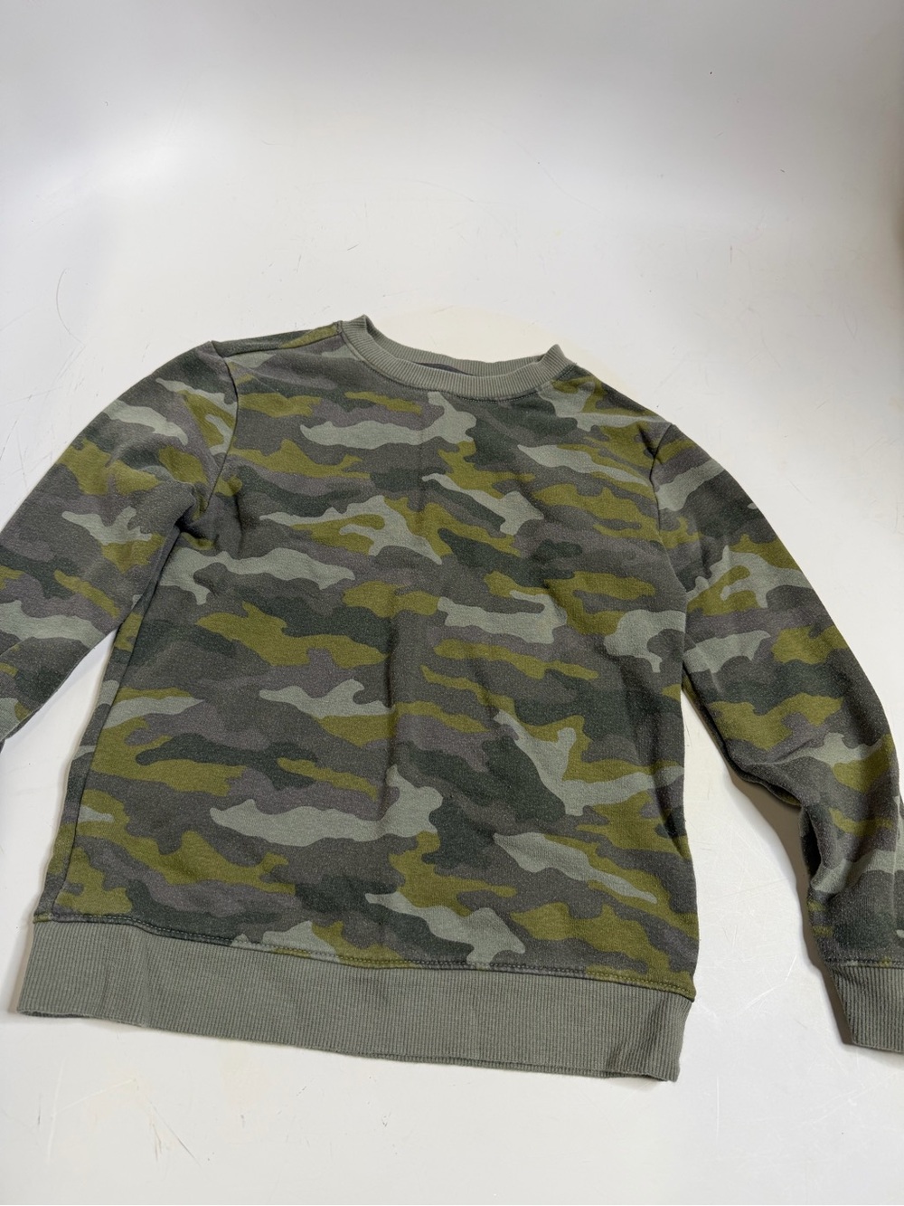 Cat & Jack Kids Camo Pullover Sweater - Olive & Gray